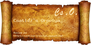 Csatlós Orsolya névjegykártya