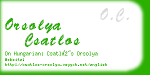 orsolya csatlos business card